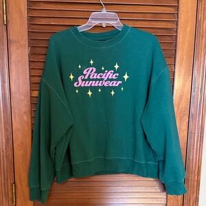 Pacific Sunwear Forest Green Crewneck